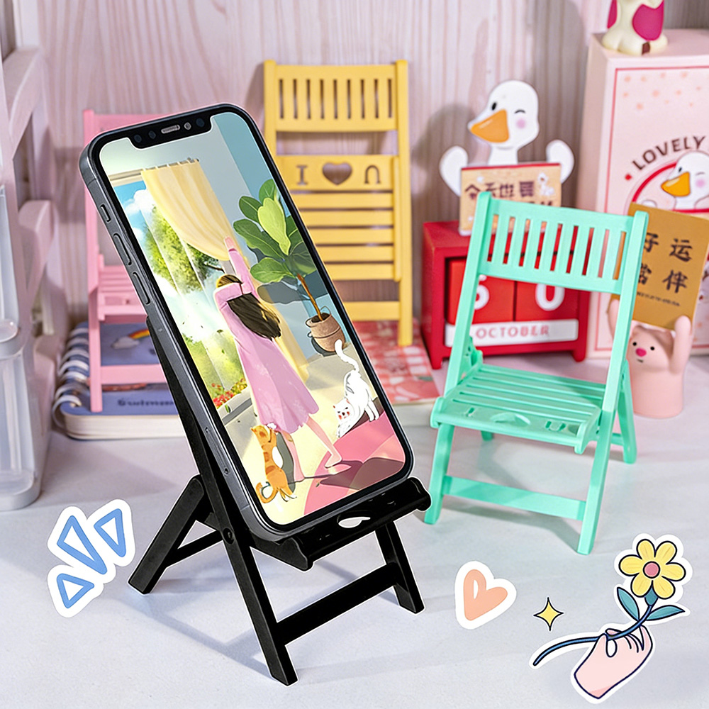 Mini Folding Chair Phone Stand - Kawaii Tech Accessories recension och pris