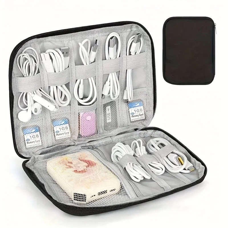 1 Pack Portable Electronic Acc - Tech Accessories Travel Organizer Pouch recension och pris
